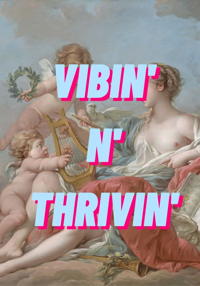 Classical Painting Vibin Thrivin by Athene Fritsch — canvas wall art