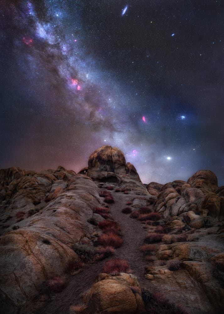 Milky Way Desert Night by Abhijit Patil — canvas wall art