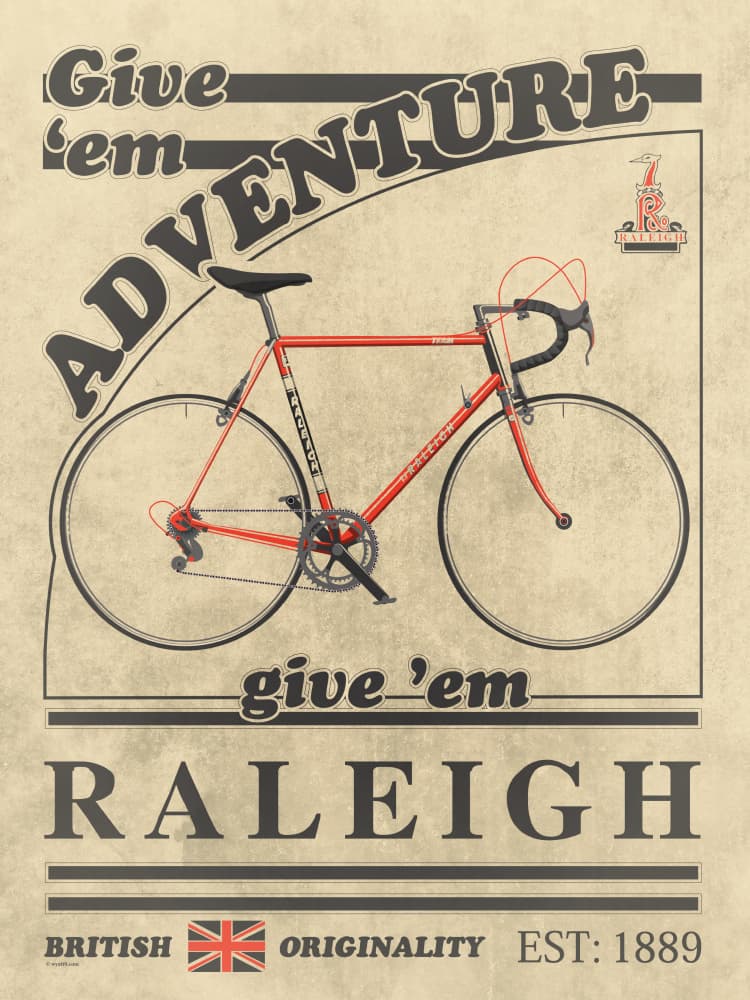 Vintage Adventure Cycling Ad by Wyatt 9 — canvas wall art