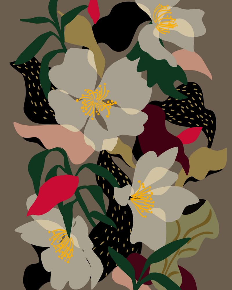 Modern Botanical Abstraction by Ophelia Pang — canvas wall art