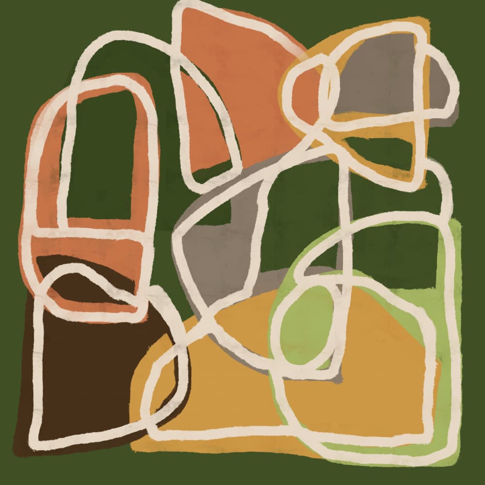 Earthy Abstract Forms by Sharyn Bursic — canvas wall art