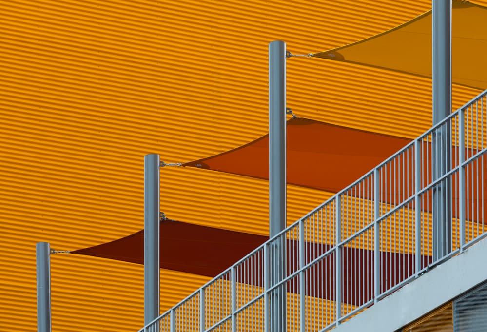 Vibrant Urban Geometry by Azriel Yakubovitch — canvas wall art