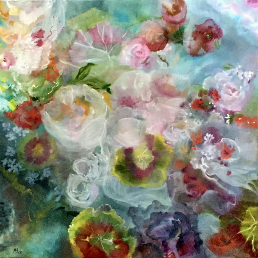 Dreamy Pastel Blossoms by Alexandra Higgins — canvas wall art