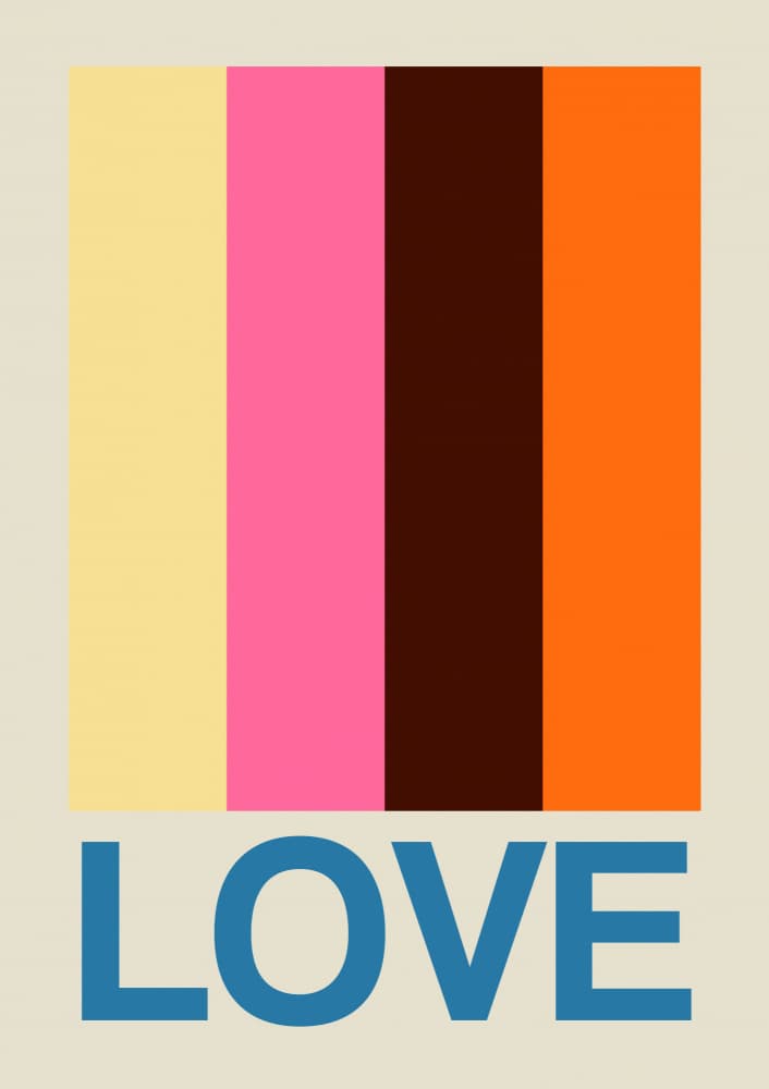 Love Color Stripes by Frances Collett — canvas wall art