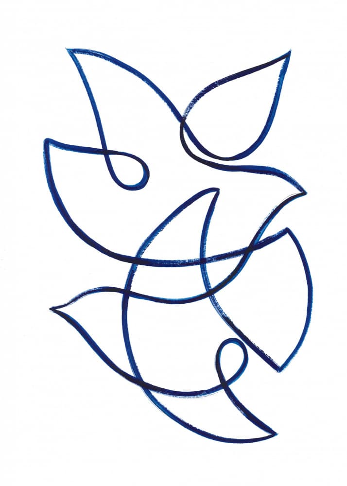 Single Line Birds by Isabelle Brent — canvas wall art