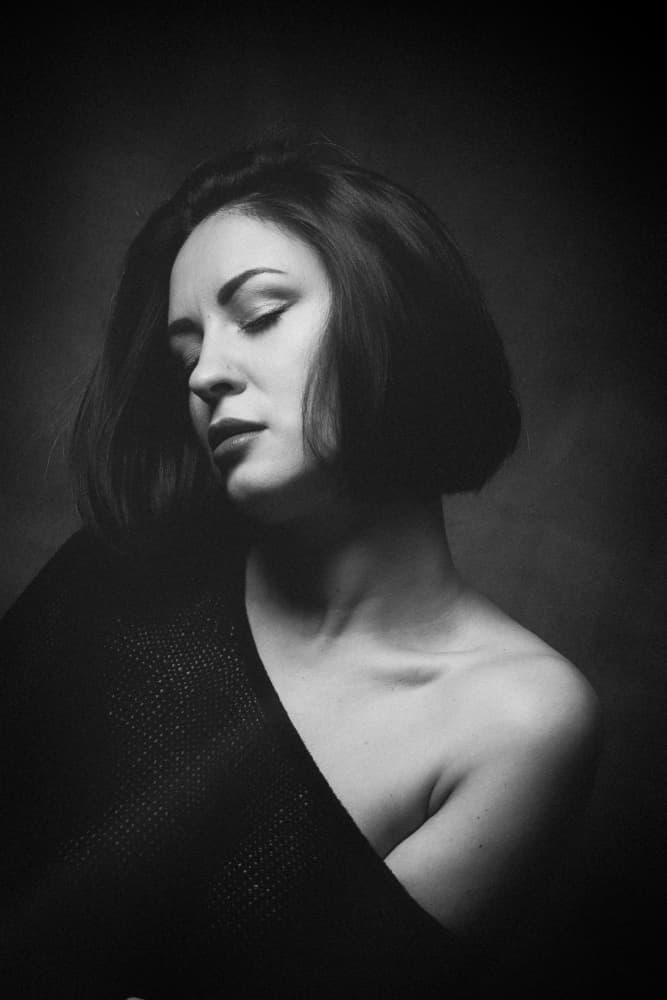 Thoughtful Woman Portrait by Ruth Franke — canvas wall art