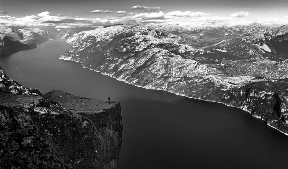 Majestic Fjord Cliff View by Izidor Gasperlin — canvas wall art