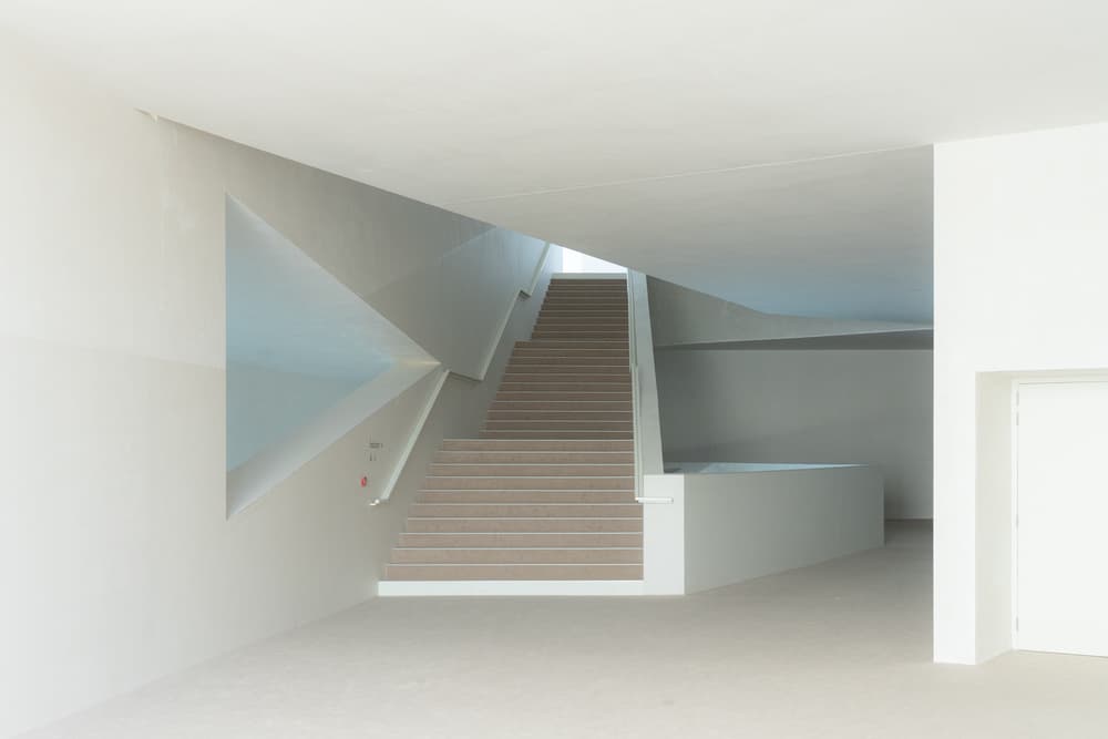 Modern Geometric Staircase by Luc Vangindertael (laGrange) — canvas wall art