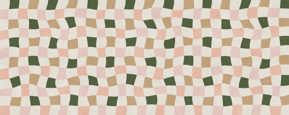 Muted Wavy Checkerboard by Vitor Costa — canvas wall art