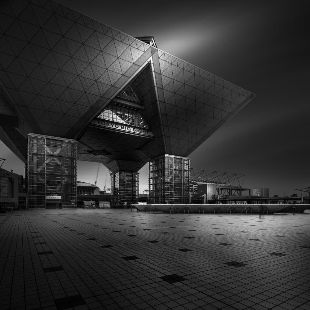 Geometric Tokyo Architecture by Yoshihiko Wada — canvas wall art