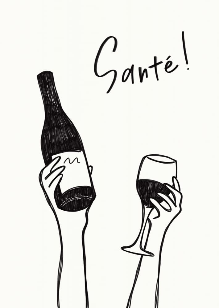 Santé Wine Toast by Rio Soléy — canvas wall art