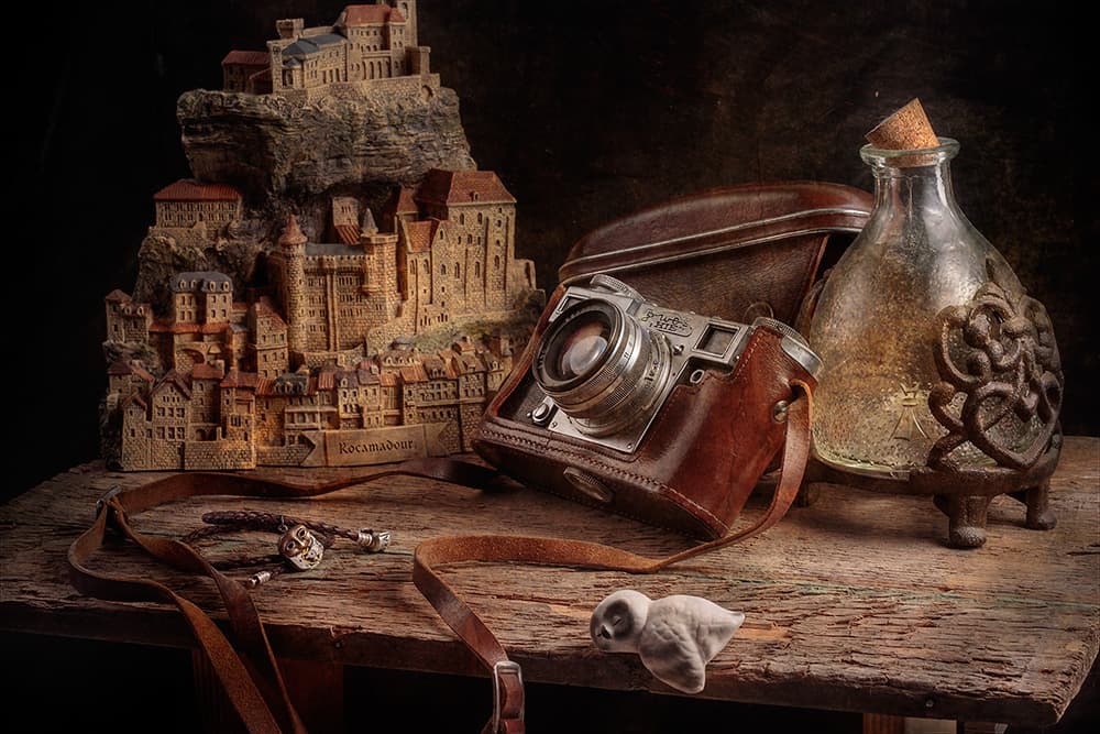 Vintage Travel Still Life by Stanislav Aristov — canvas wall art