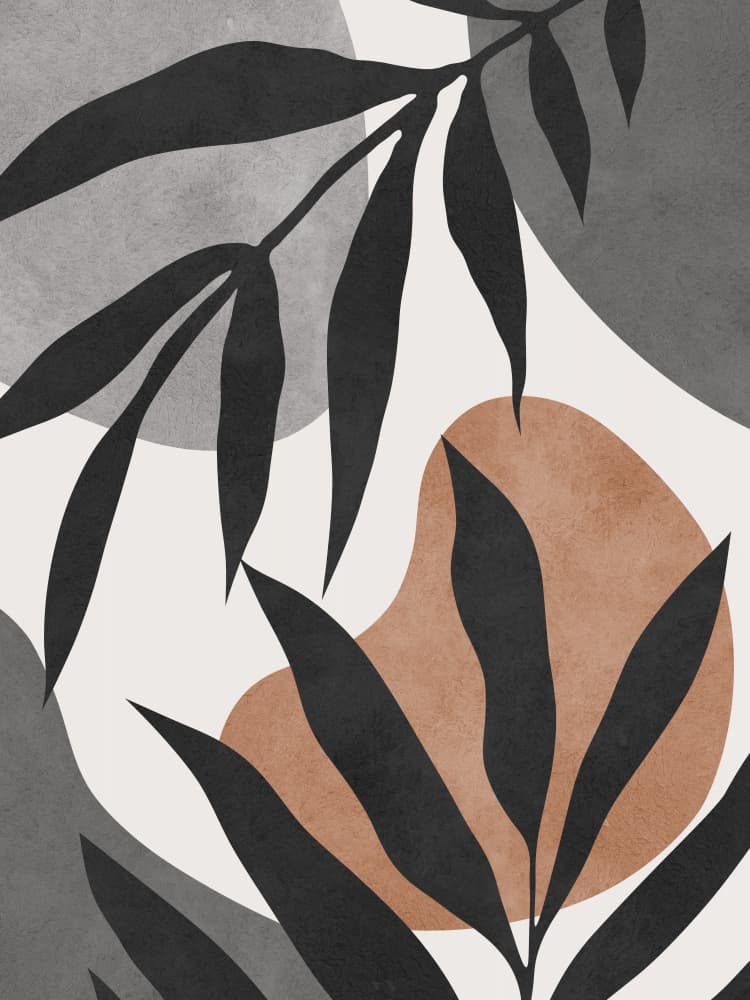 Earthy Botanical Shapes by Vitor Costa — canvas wall art