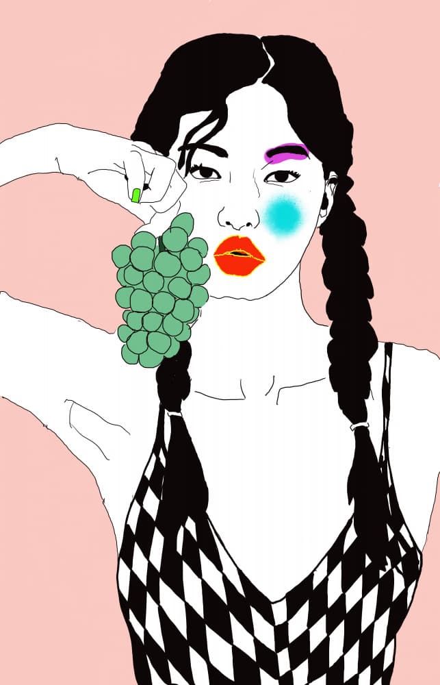 Bold Fashion Grapes by Ana Sneeringer — canvas wall art