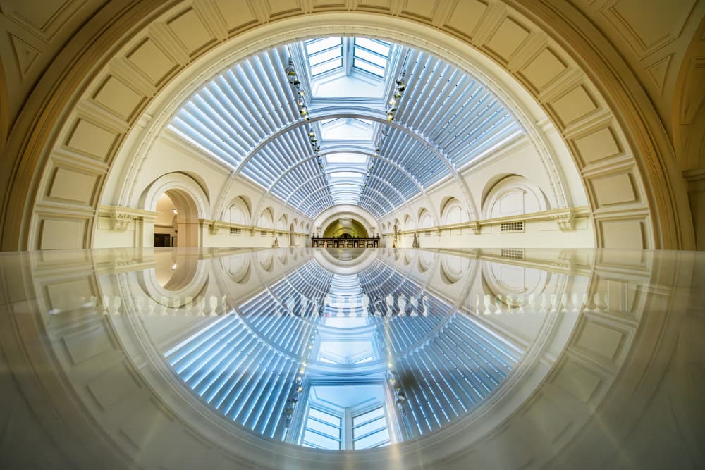 Grand Hallway Reflection by Rafael L. Bardají — canvas wall art
