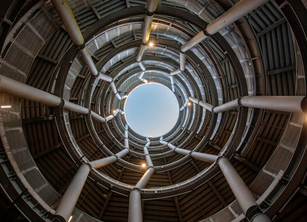 Upward Spiral Architecture by Yohan Borca — canvas wall art
