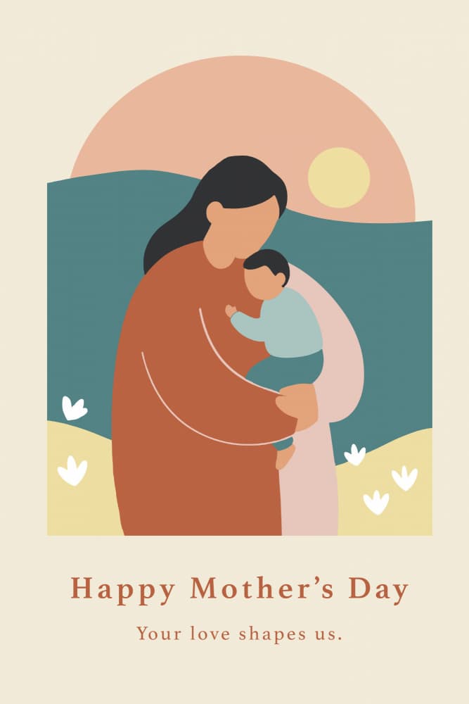 Tender Mother Embrace by casa cartissi — canvas wall art
