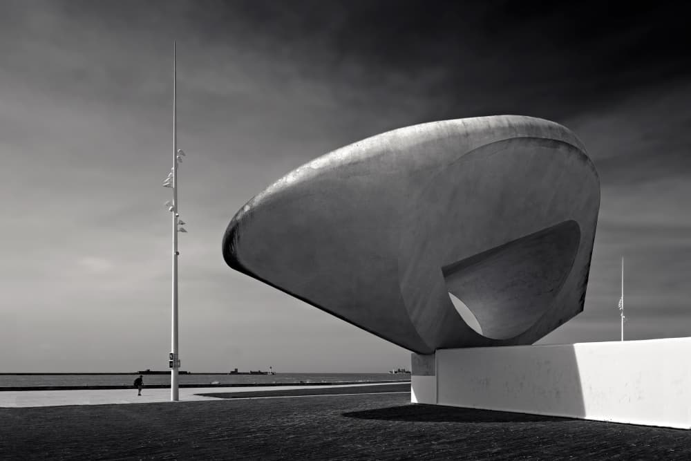 Modern Seaside Sculpture by Roland Weber — canvas wall art