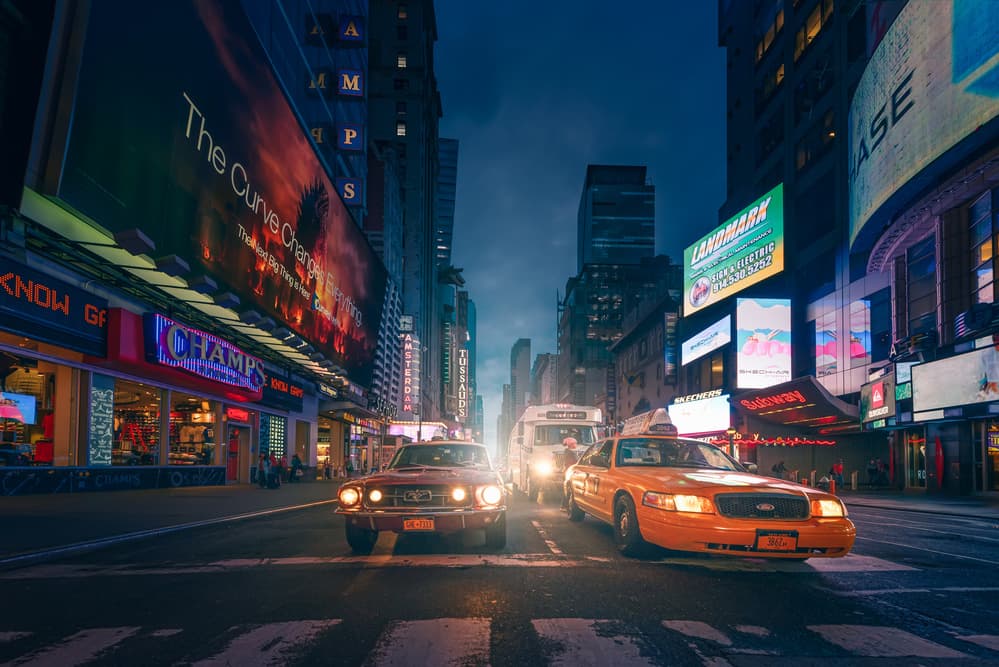 Neon City Lights by David Martin Castan — canvas wall art