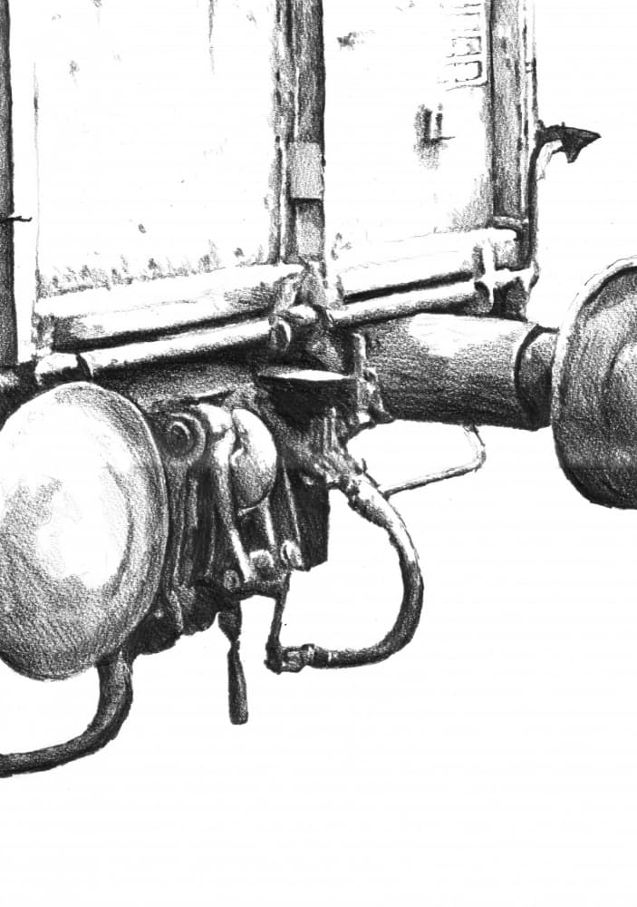 Vintage Train Mechanism by Kulik — canvas wall art