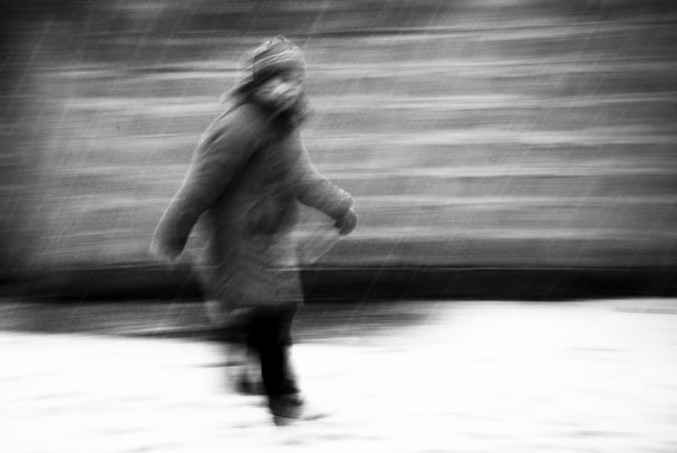 Energetic Winter Run by Codrin Lupei — canvas wall art