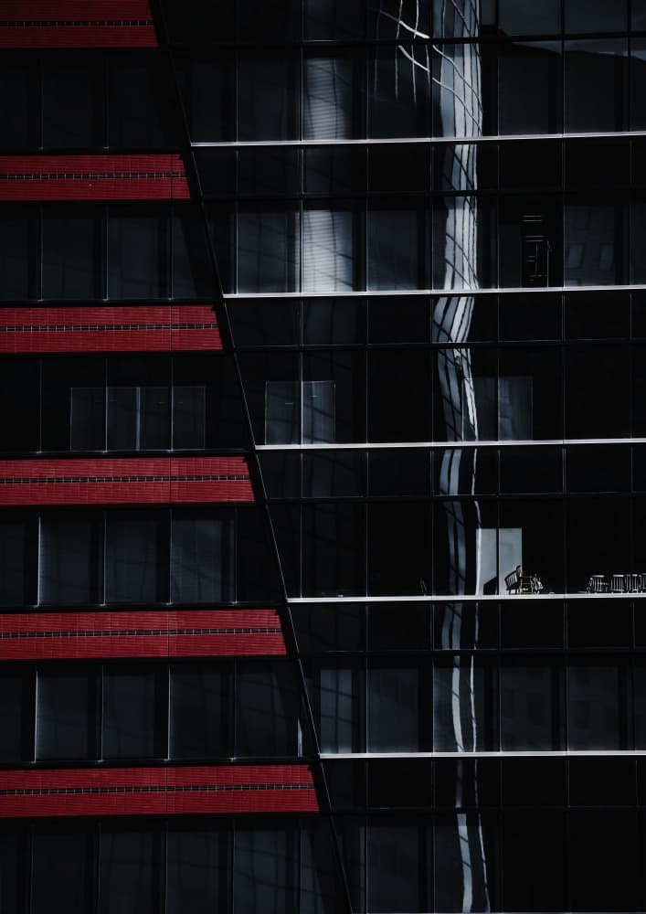 Modern Red Facade by 大山　儀高 — canvas wall art