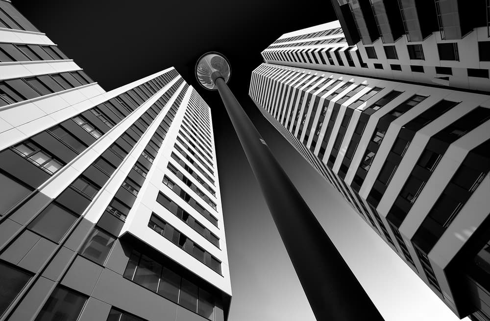 Modern City Perspective by Peru Serra — canvas wall art