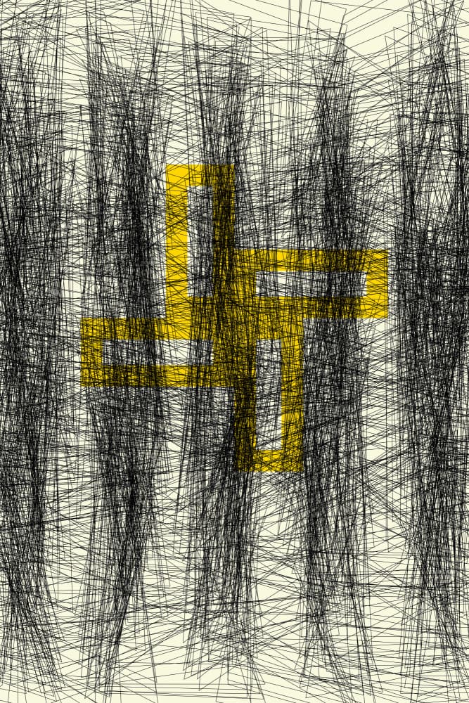 Abstract Yellow Symbol by Petr Strnad — canvas wall art
