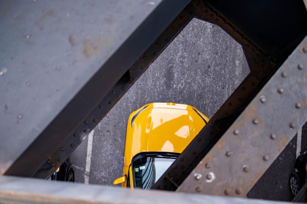 Urban Yellow Car View by Hamlet Hayrapetyan — canvas wall art
