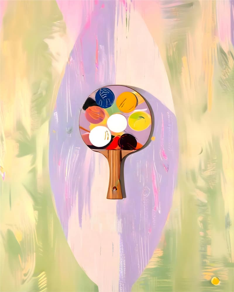 Abstract Ping Pong by Uma Gokhale — canvas wall art