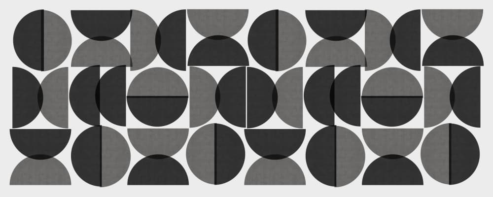 Monochrome Circle Pattern by Vitor Costa — canvas wall art