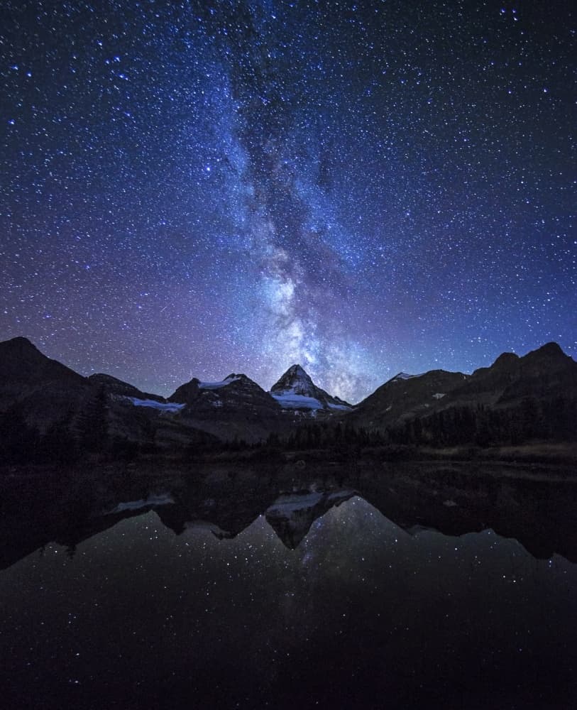 Milky Way Mountain Reflection by Naphat Chantaravisoot — canvas wall art