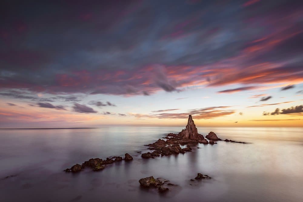 Vibrant Coastal Sunset by Manuel Jose Guillen Abad — canvas wall art