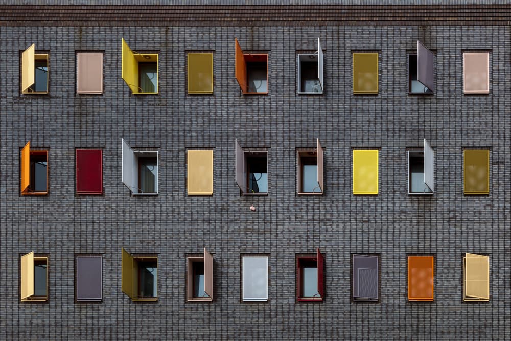 Vibrant Window Pattern by Theo Luycx — canvas wall art