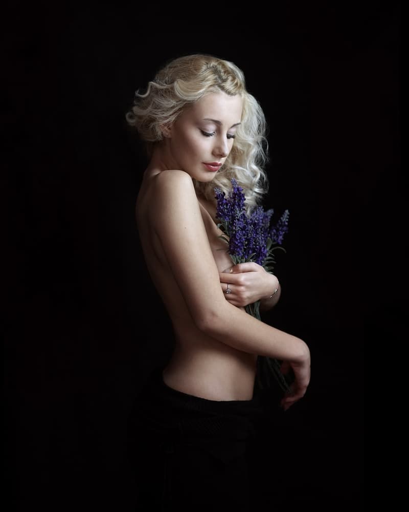 Lavender Woman by Bobby Kostadinov — canvas wall art