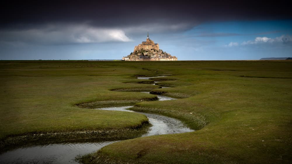 Majestic Abbey Tidal View by Gonçalo Capitão — canvas wall art