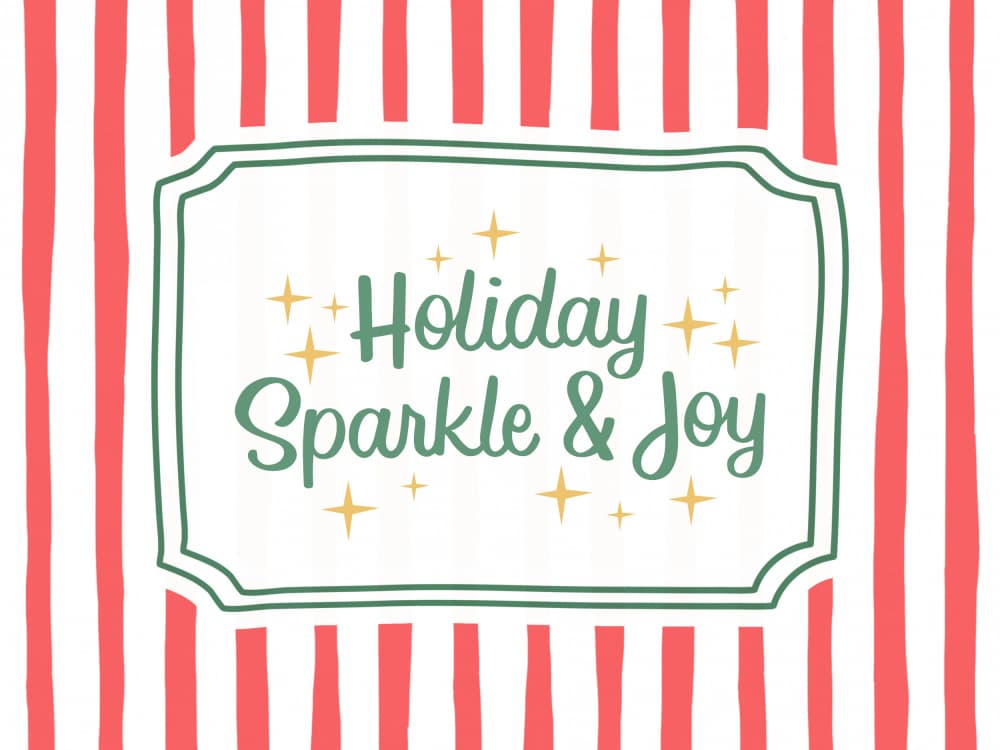Holiday Sparkle And Joy by Jolly and Dash — canvas wall art