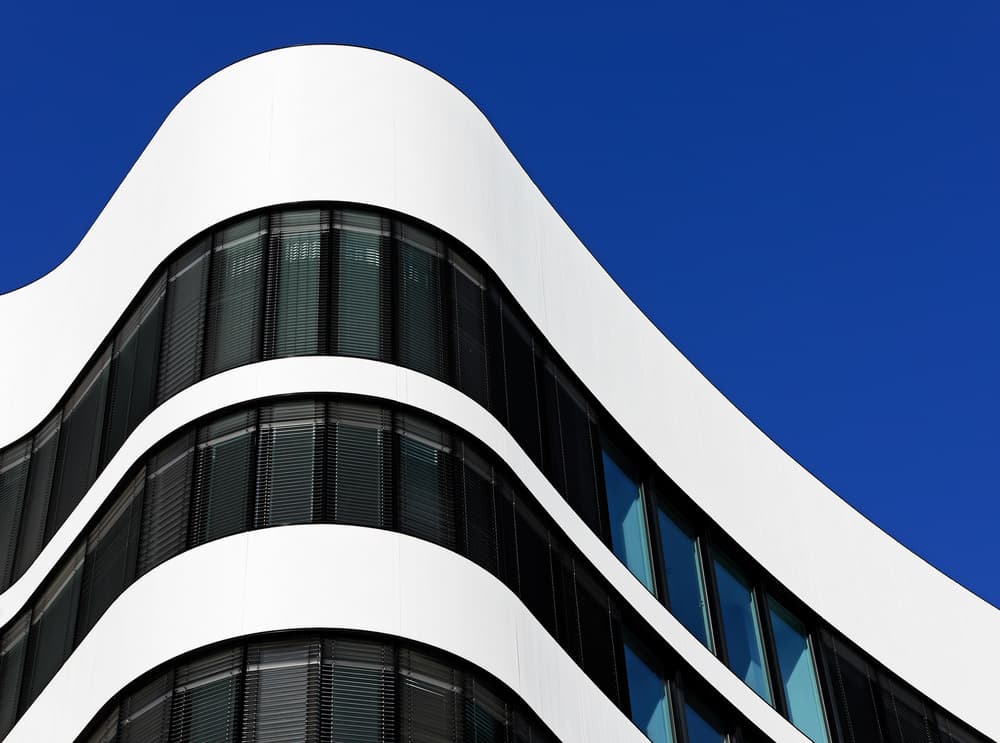 Curved Modern Facade by Martin Fleckenstein — canvas wall art