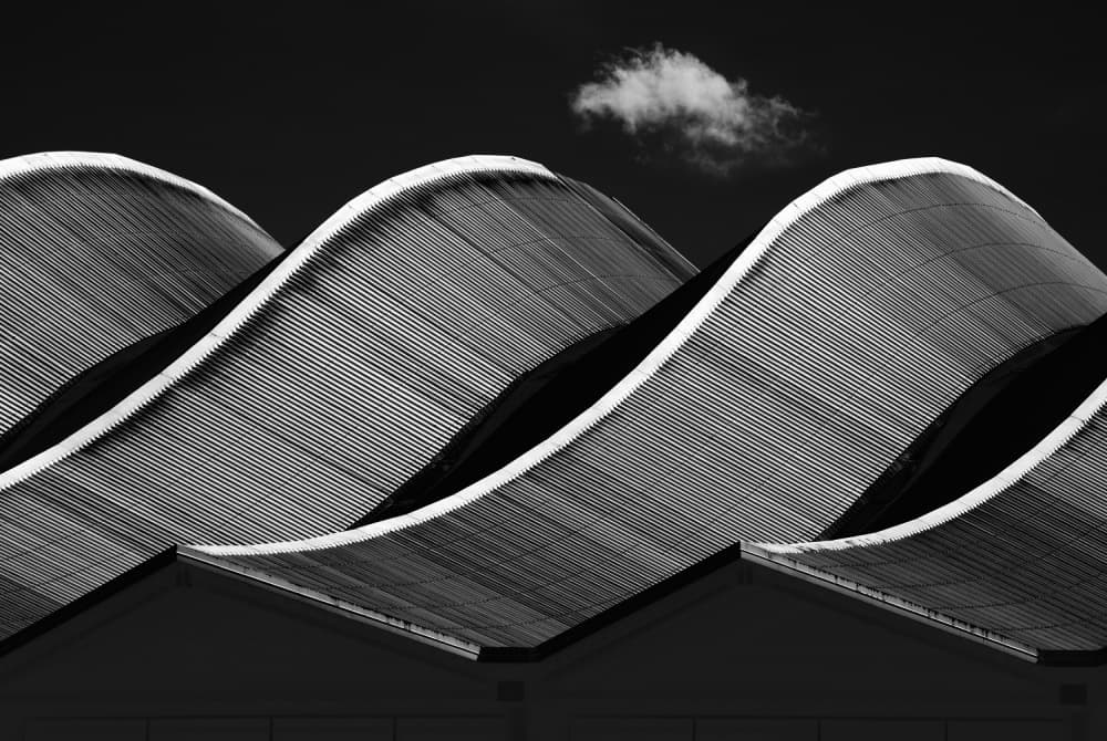 Modern Wavy Roofs by Jacqueline Hammer — canvas wall art