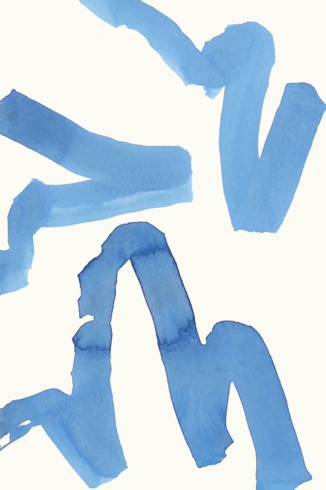 Fluid Blue Abstract by cartissi — canvas wall art
