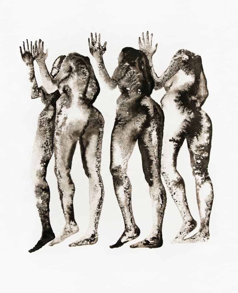 Abstract Ink Women by Joshua Hoskins — canvas wall art