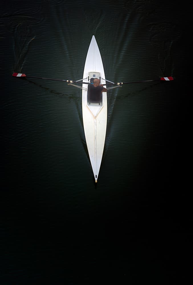 Sculling on Dark Water by Santiago Pascual Buye — canvas wall art