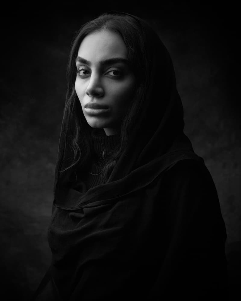Intense Gaze Portrait by Mehdi Mokhtari — canvas wall art