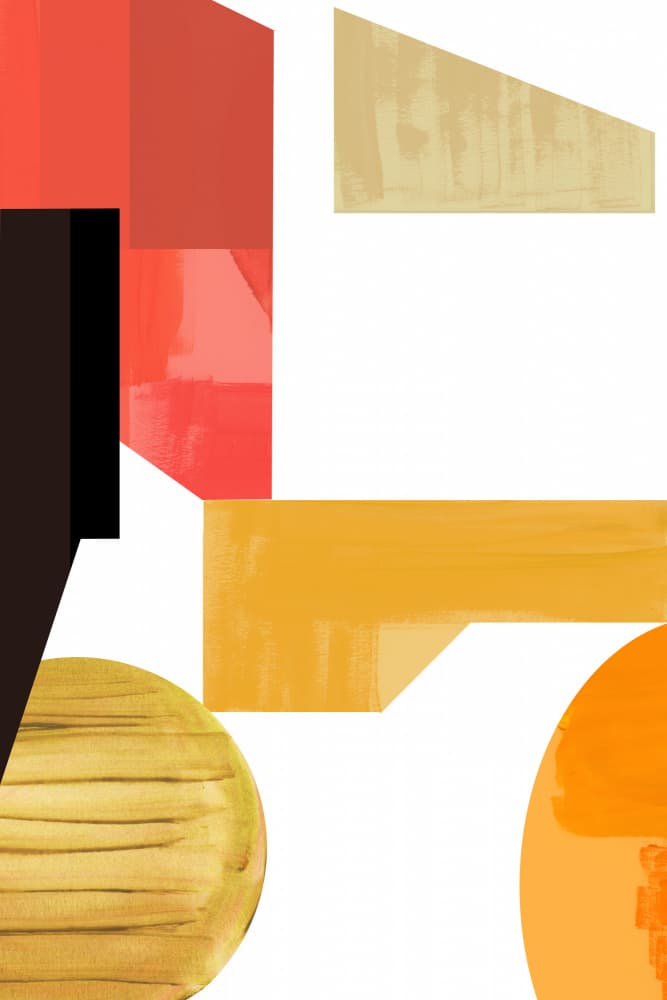 Vibrant Abstract Shapes by cartissi — canvas wall art