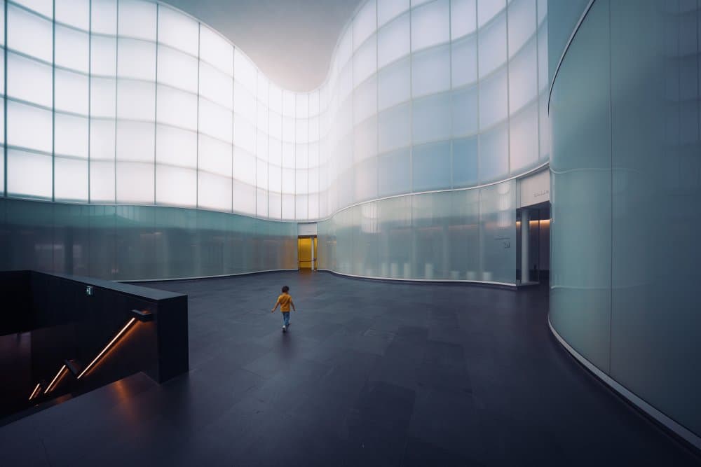 Child In Luminous Architecture by Marco Tagliarino — canvas wall art