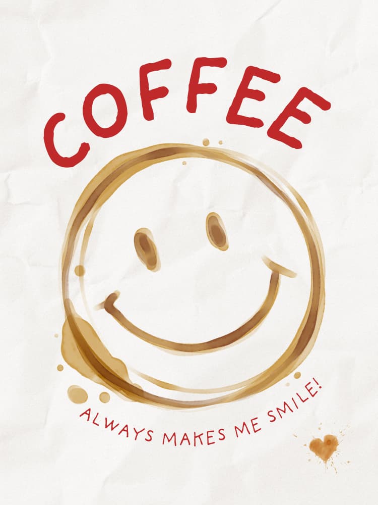 Coffee Smile Stain by Ohkimiko — canvas wall art