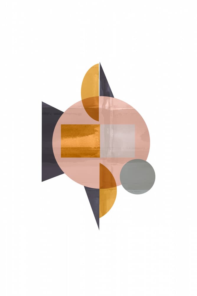 Modern Geometric Blush by cartissi — canvas wall art