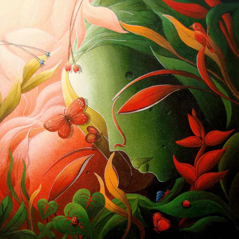 Tropical Spirit Woman by Dhananjoy Mukherjee — canvas wall art