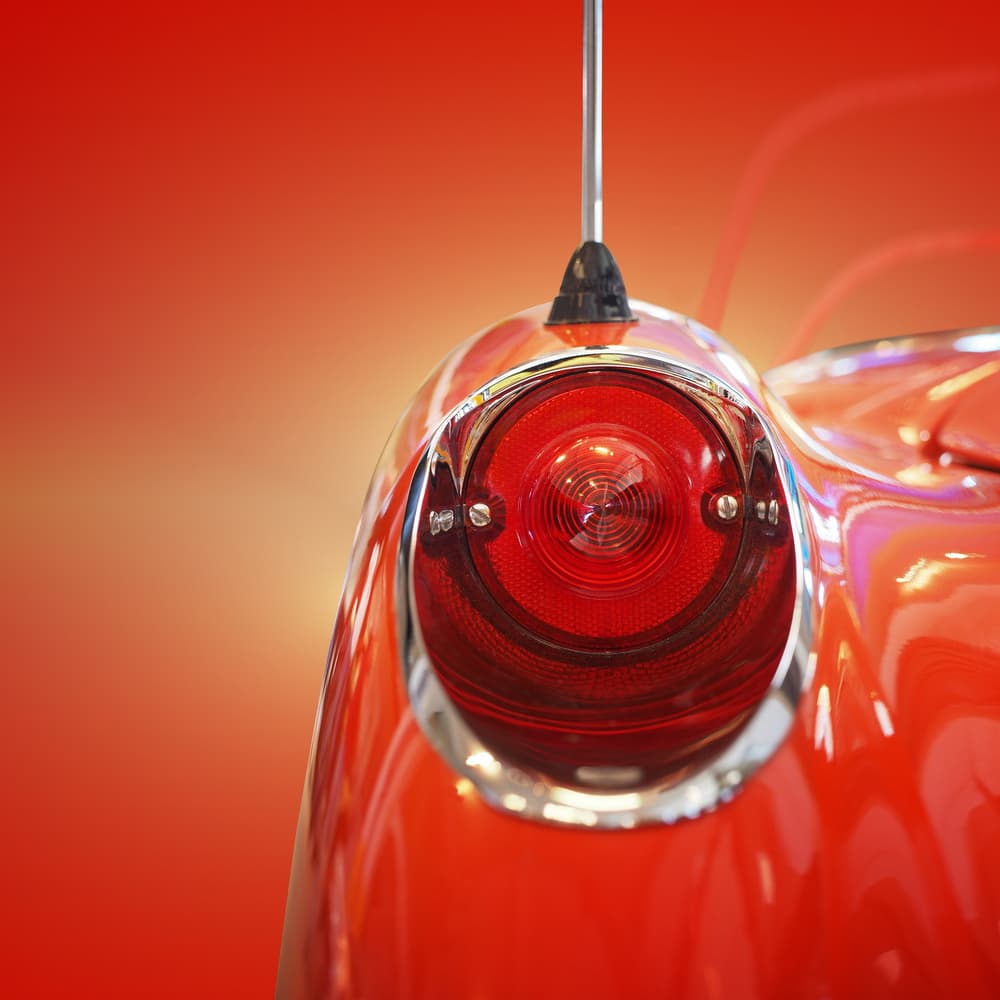 Classic Red Car Tail by Beate Gube — canvas wall art