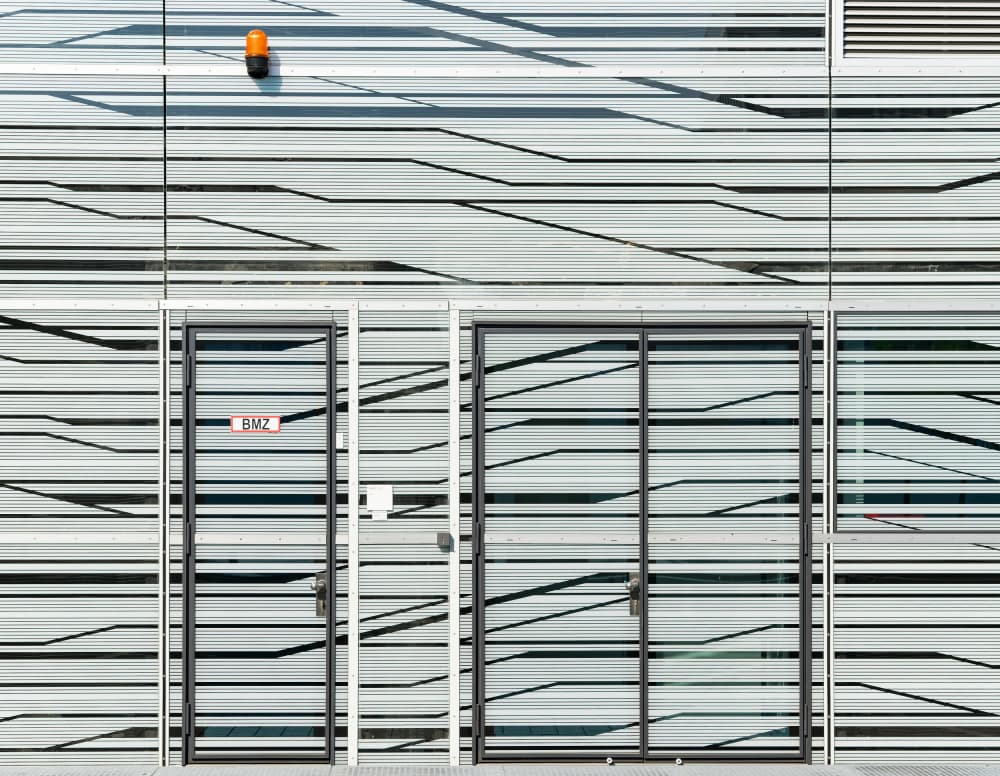 Sleek Urban Facade by Andy Bauer — canvas wall art